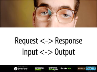 Request <-> Response
  Input <-> Output
 