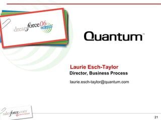 Laurie Esch-Taylor Director, Business Process [email_address] 