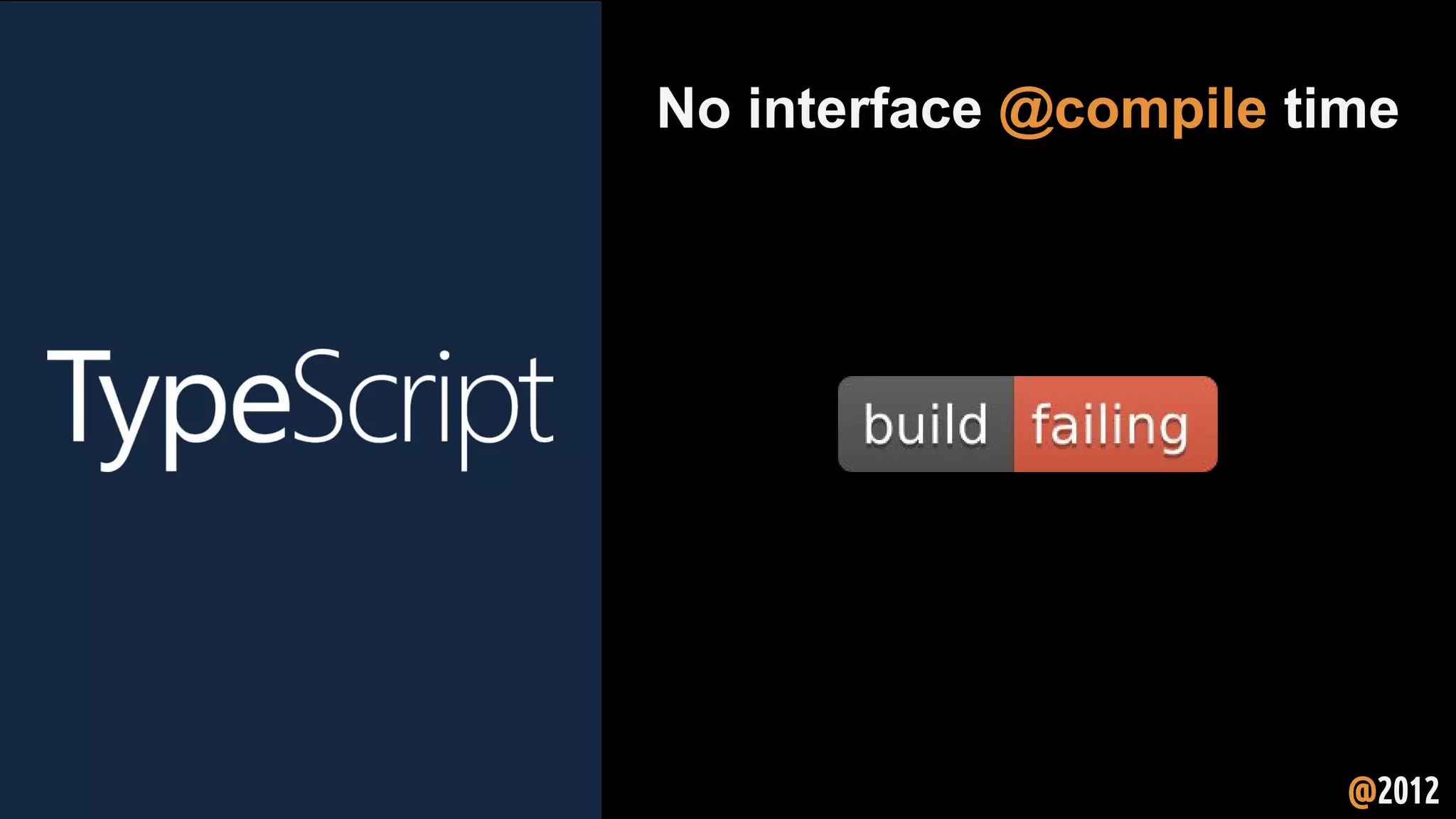 No interface @compile time
@2012
 
