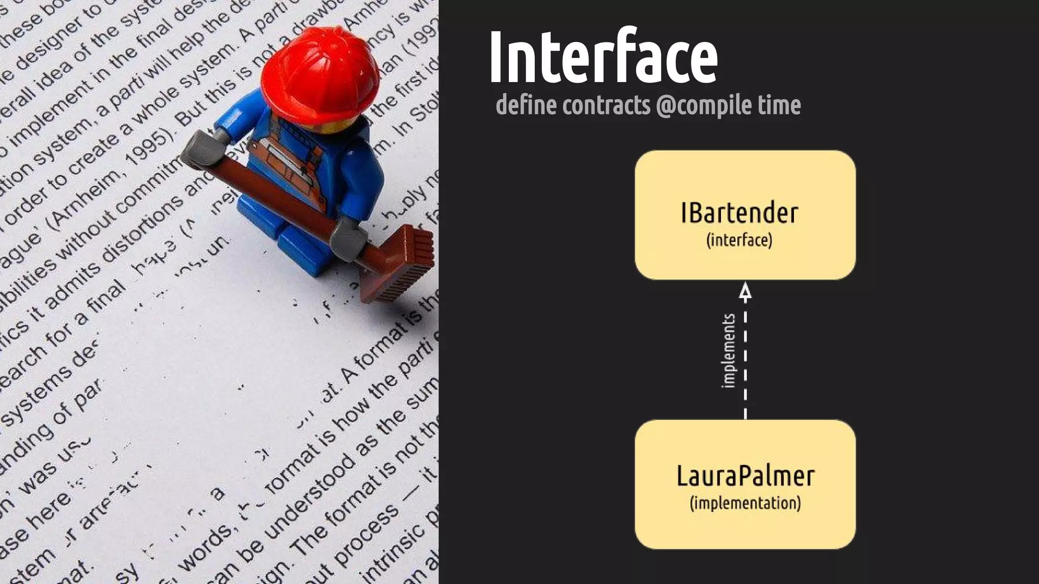 Interfacedefine contracts @compile time
 