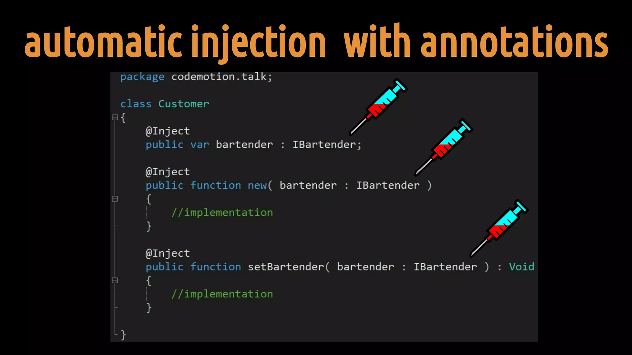 automatic injection with annotations
 