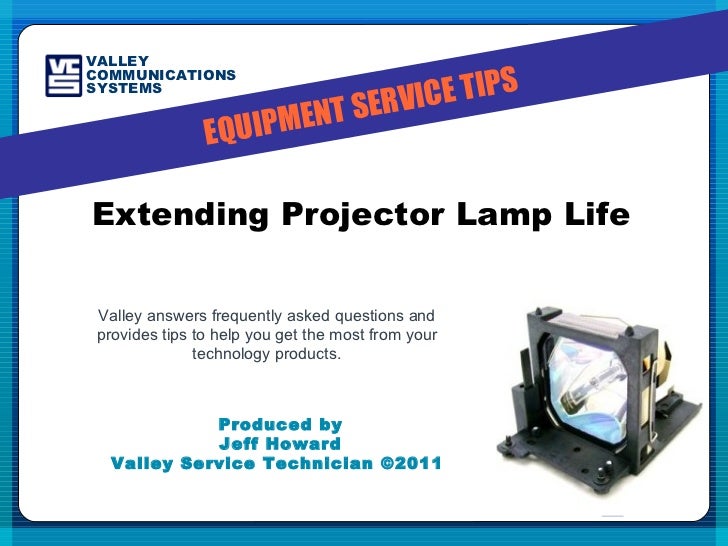 Extending Lamp Life in your Data Projector