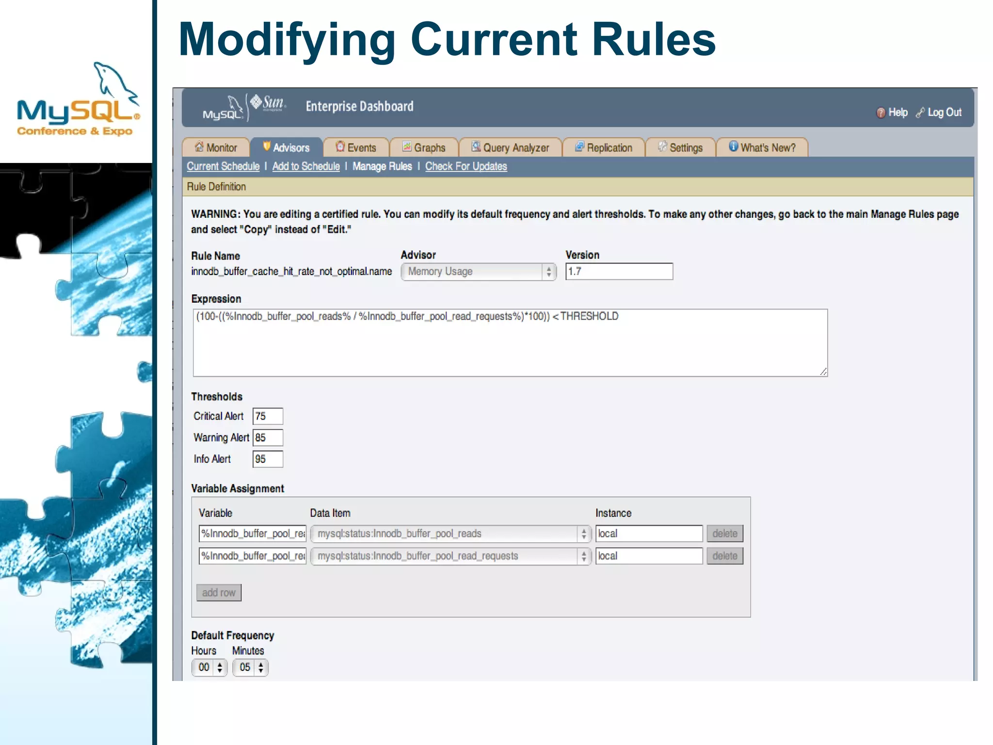 Extending MySQL Enterprise Monitor
