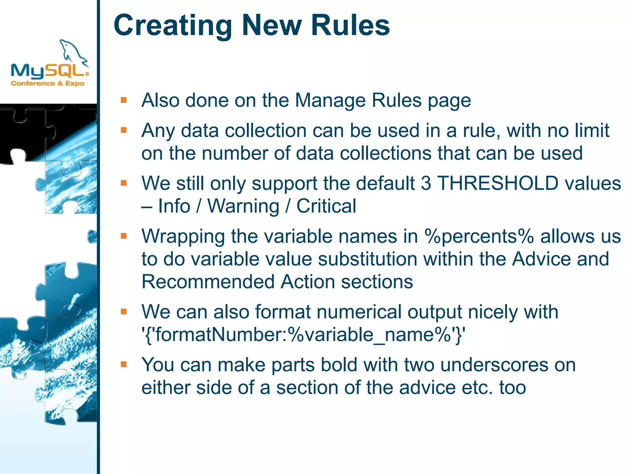 Extending MySQL Enterprise Monitor
