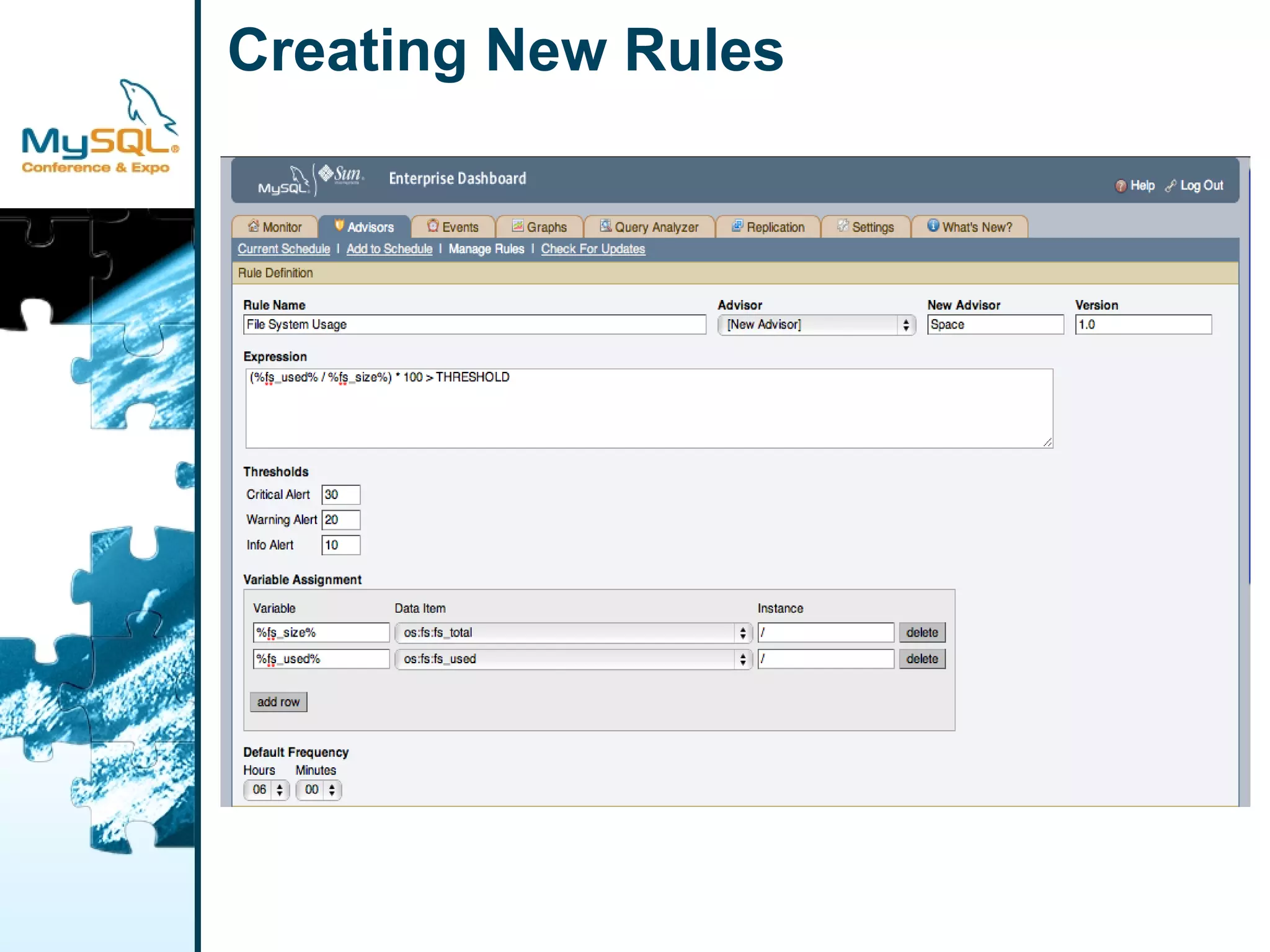 Extending MySQL Enterprise Monitor