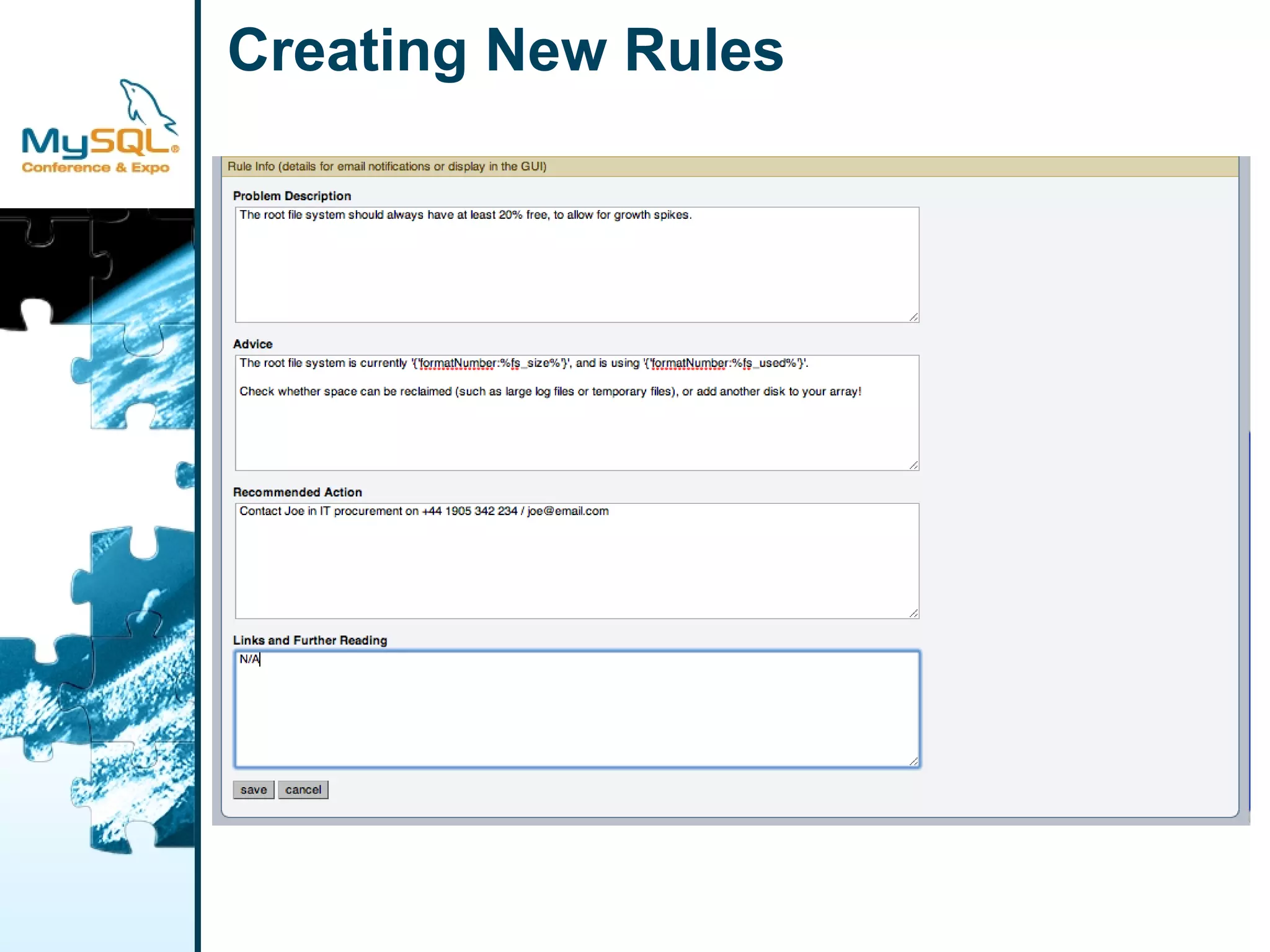 Extending MySQL Enterprise Monitor