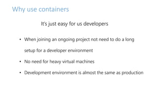 Connecting to
Office 365 groups
from a container
Demo
 