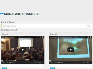 MANAGING CHANNELS
 