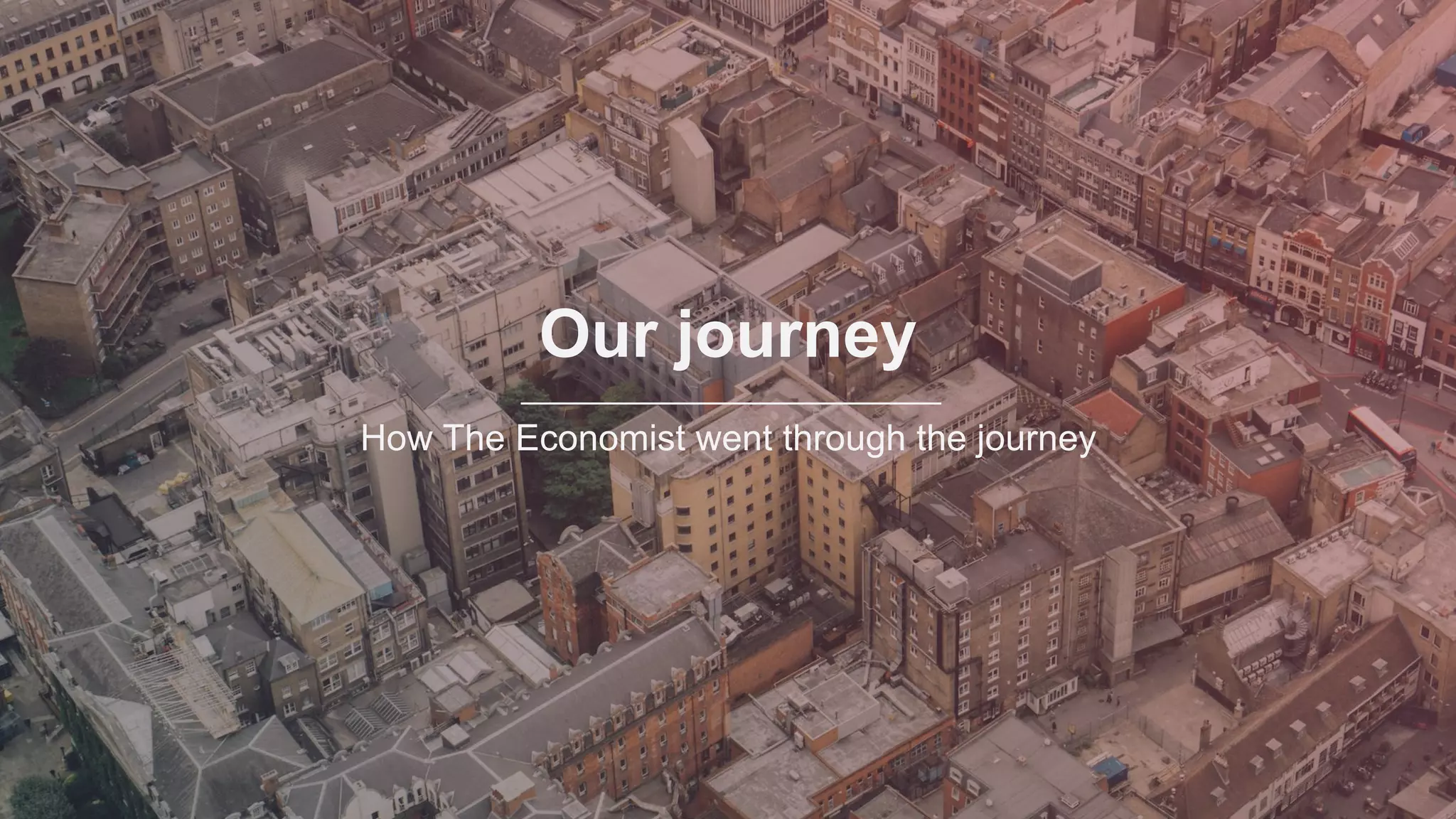 Our journey
How The Economist went through the journey
 