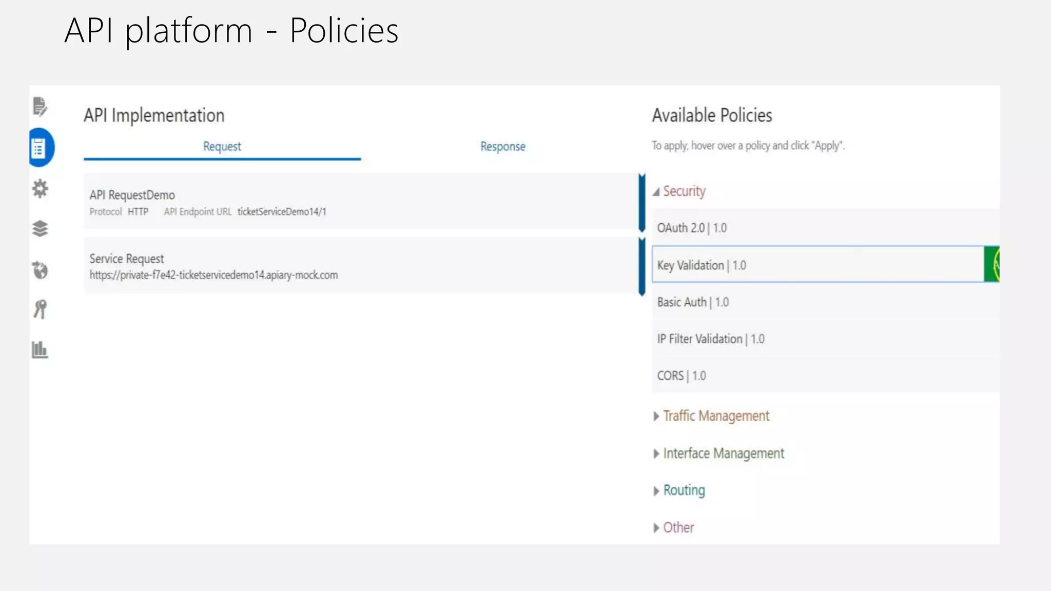 API platform - Policies
 