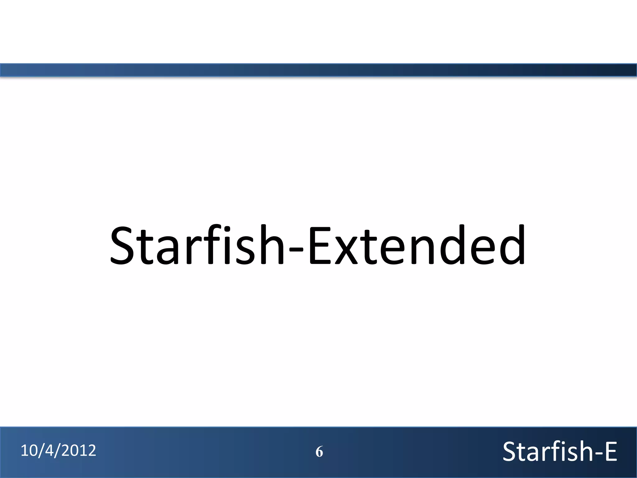 Starfish-Extended


10/4/2012           6      Starfish-E
 