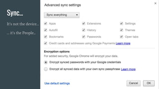 Sync...
It’s not the device…
… it’s the People...
 