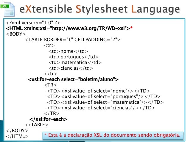 eXtensible Markup Language (XML)