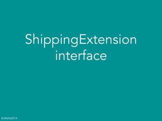 #LRNAS2014
ShippingExtension
interface
 