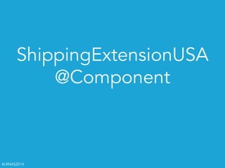 #LRNAS2014
ShippingExtensionUSA 
@Component
 