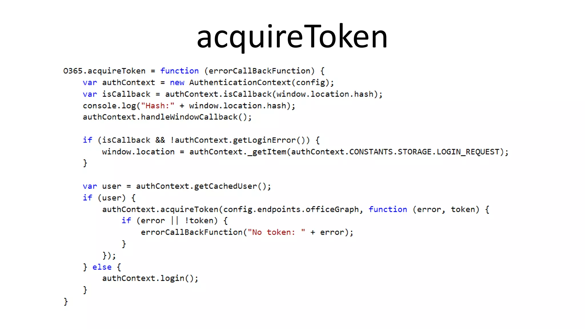 Online Conference
June 17th and 18th 2015
acquireToken
 