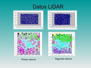 Datos LiDAR
Primer retorno Segundo retorno
 