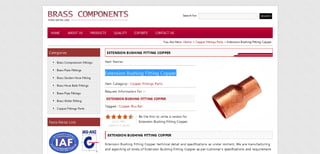 Extension bushing fitting copper