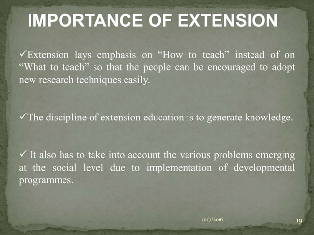 Extension Education PPT