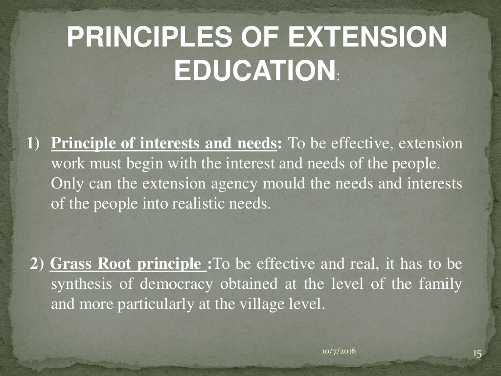 conclusion of extension education