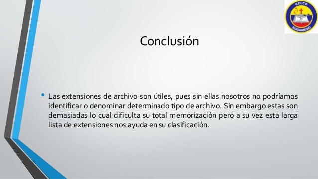 Extensiones de archivo