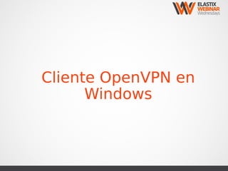 Cliente OpenVPN en
Windows
 