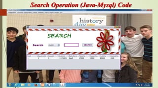 Search Operation (Java-Mysql) Code
 