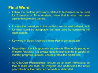 Extension of time Analysis | PPTX