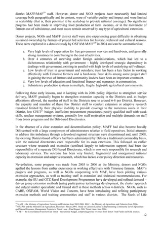 Januario Marcal : Policy Framework for Agricultural Extension in Timor ...
