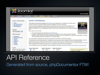 API Reference
Generated from source, phpDocumentor FTW!
 