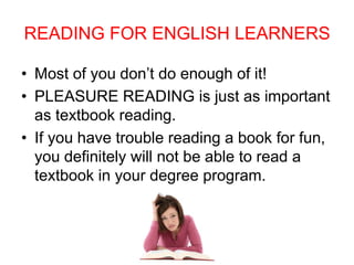 Introduction to Extensive Reading for English Learners | PPTX