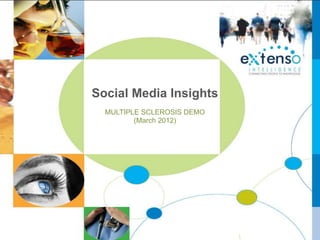 Social Media Insights
  MULTIPLE SCLEROSIS DEMO
         (March 2012)
 