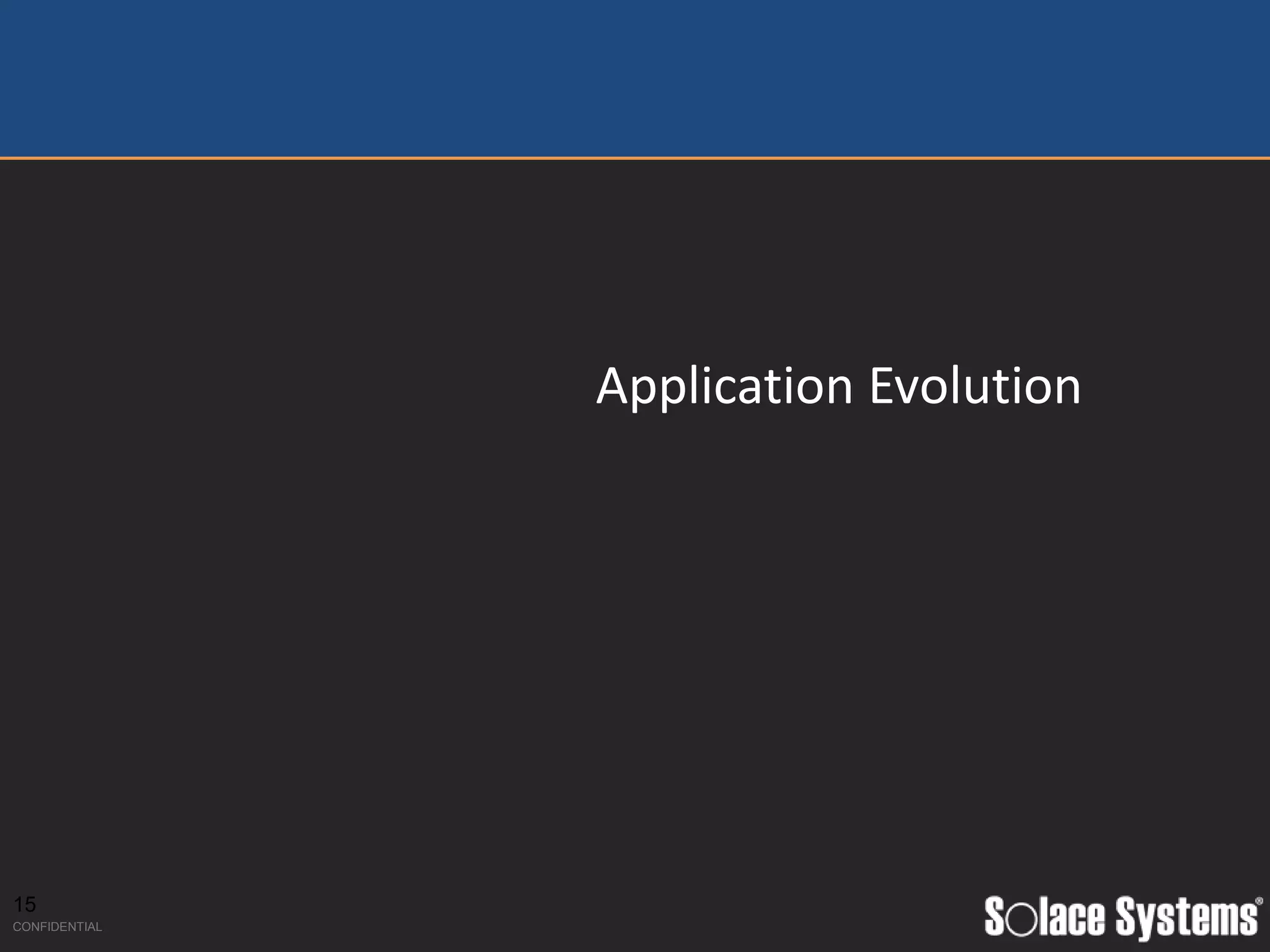 Application Evolution




15
CONFIDENTIAL
 