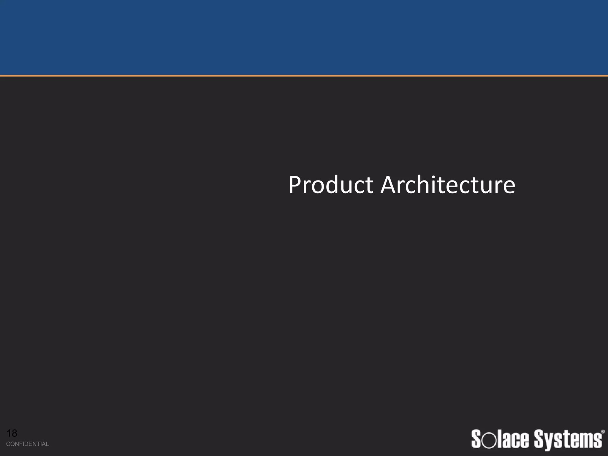 Product Architecture




18
CONFIDENTIAL
 