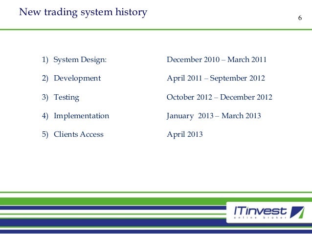 Trading system news