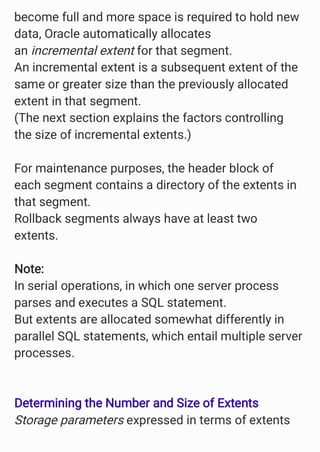 Extent allocation and space management in Oracle