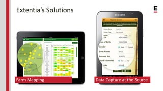 Extentia’s Solutions
Farm Mapping Data Capture at the Source
 