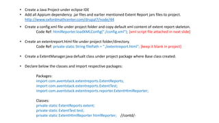 Extent Test report v3 with Appium/Selenium | PPTX | Web Design and HTML ...