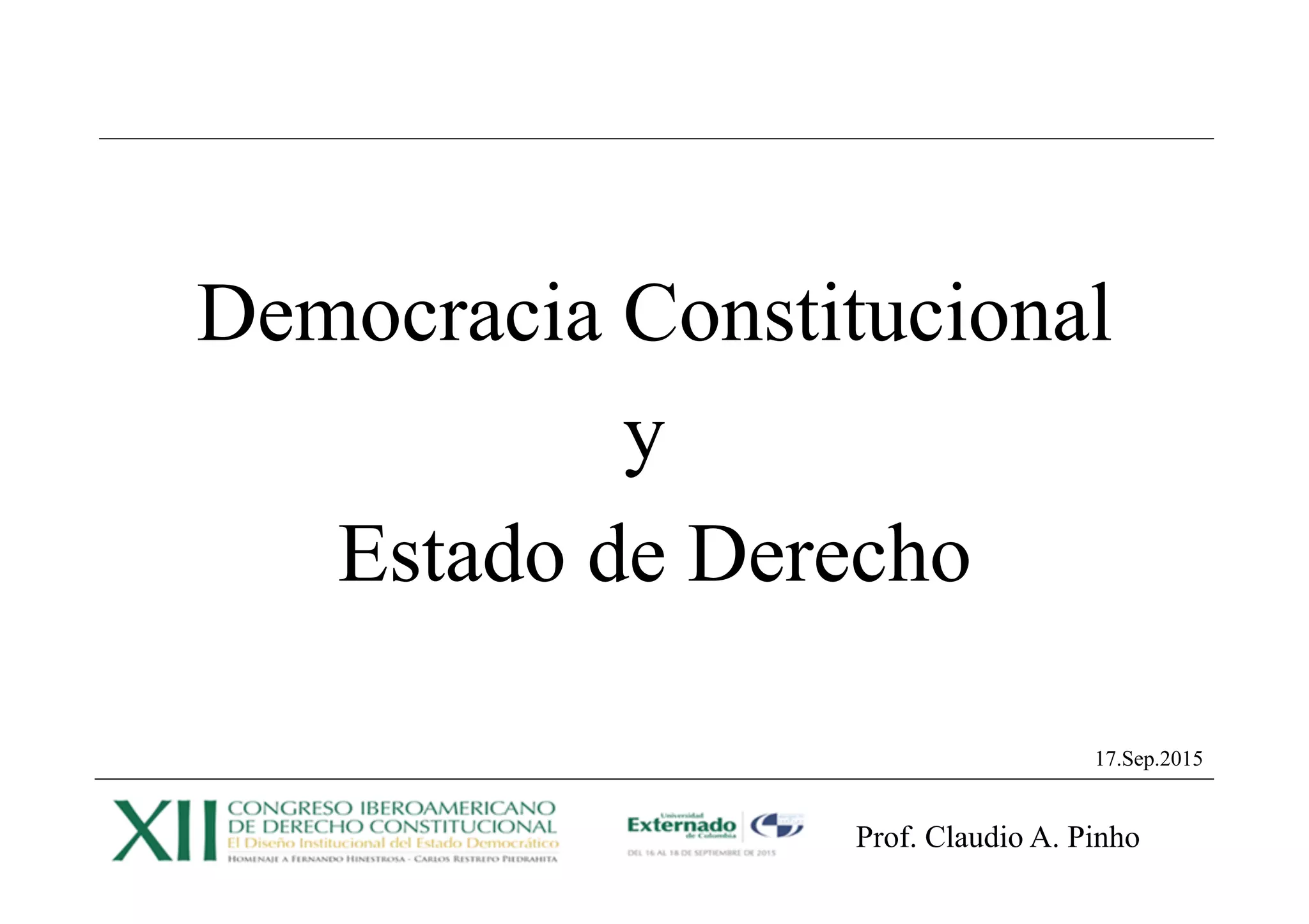 Democracia Constitucional y Estado de Derecho | PDF
