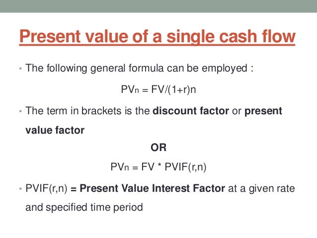 Discounting techniques of Time value of money