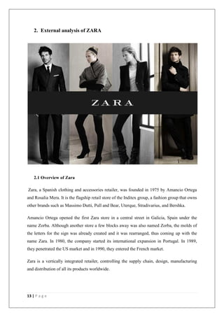 Zara Values External analysis of_zara___value_chain_analysis_of_tesco | PDF