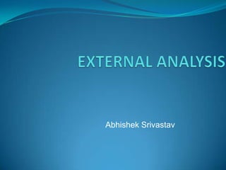EXTERNAL ANALYSIS,[object Object],AbhishekSrivastav,[object Object]