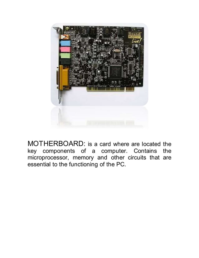 External and internal computer parts PDF