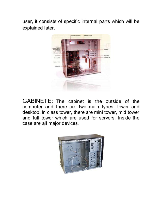 External and internal computer parts PDF