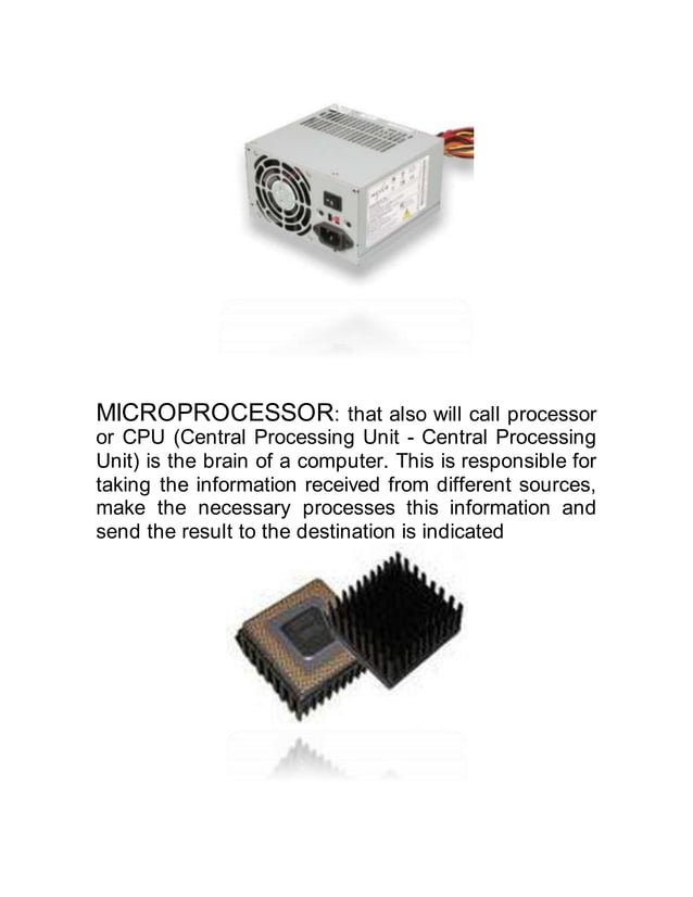 External and internal computer parts PDF