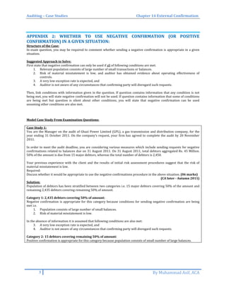 External Confirmation ( Including Case Studies ) | PDF