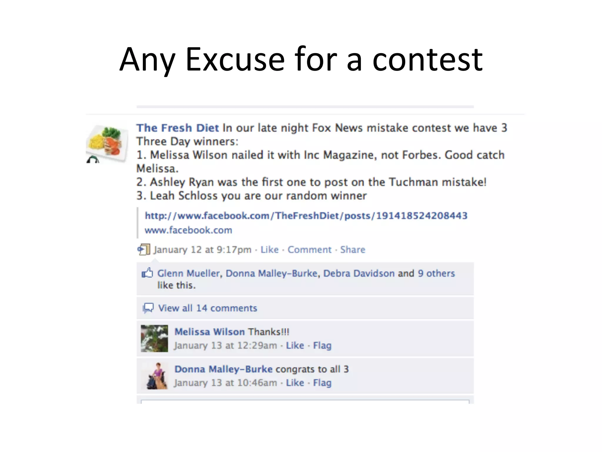 Any	
  Excuse	
  for	
  a	
  contest	
  

 