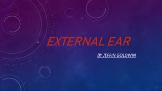 EXTERNAL EAR
BY JEFFIN GOLDWIN
 