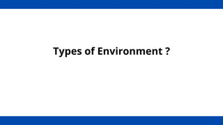 What is an External Environment ?