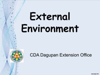External
Environment
CDA Dagupan Extension Office
 
